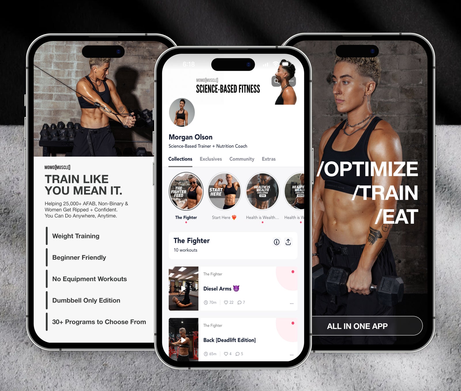 Mock example with app screenshots