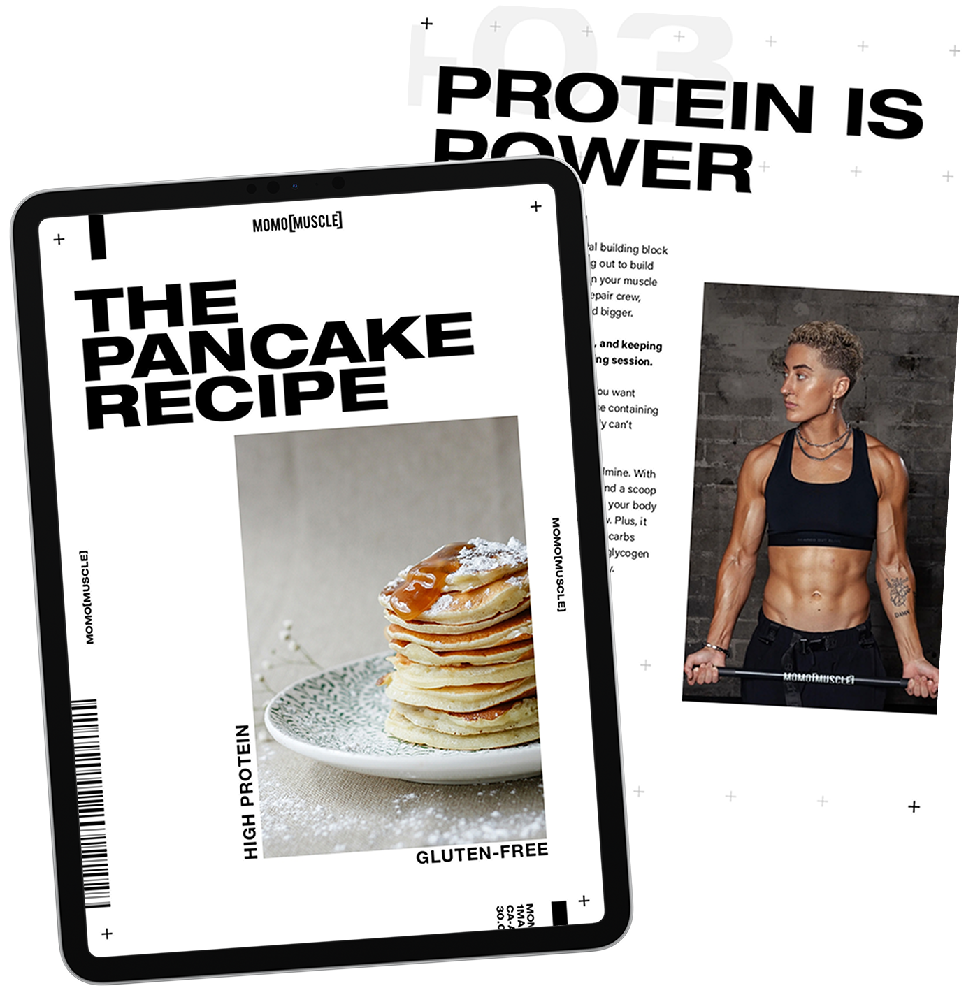 Pancake Recipe on two tablets